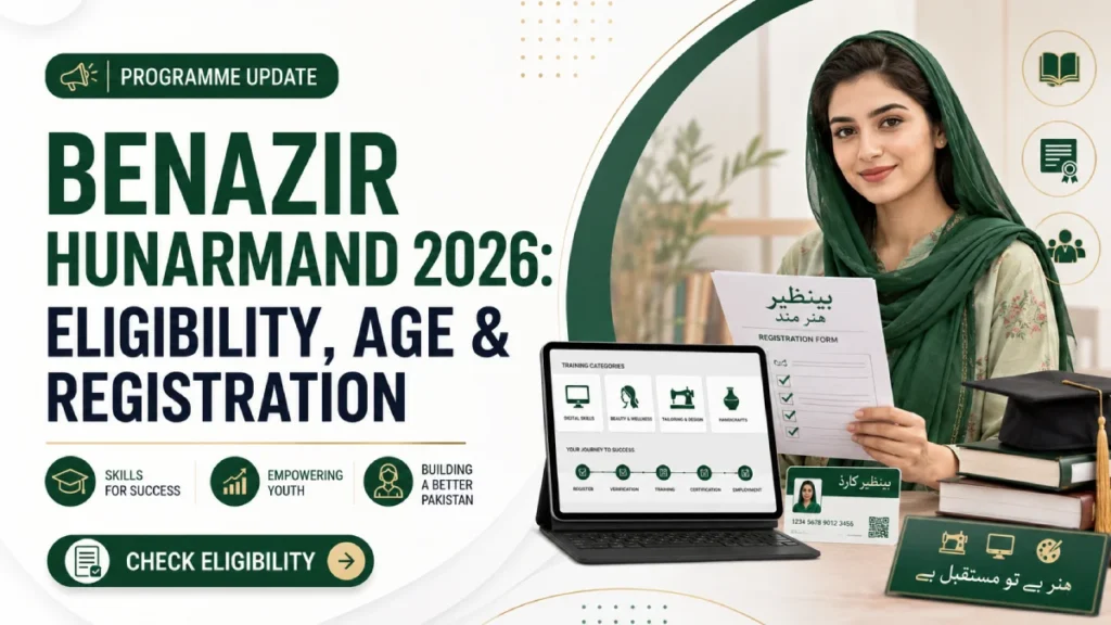 Benazir Hunarmand Programme 2026: Eligibility, Matric Requirement, Age Limit and Registration
