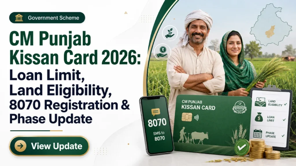 CM Punjab Kissan Card 2026: Loan Limit, Land Eligibility, 8070 Registration and Phase Update