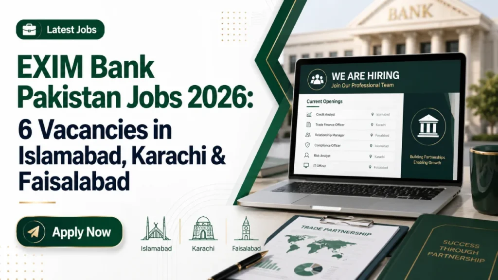 EXIM Bank Pakistan Jobs 2026: 6 Vacancies in Islamabad, Karachi and Faisalabad