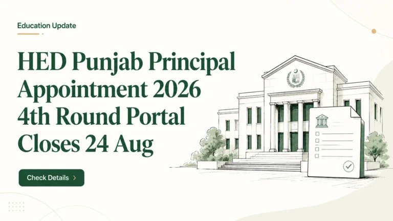 HED Punjab Principal Appointment 2026