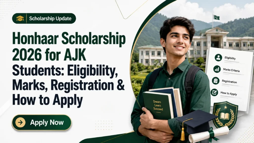 Honhaar Scholarship 2026 for AJK Students: Registration Open, Eligibility, Marks and Application Guide