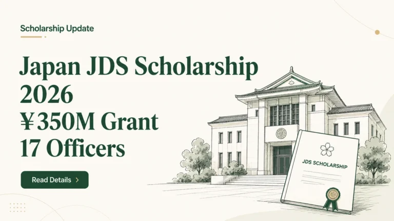 Japan JDS Scholarship 2026: ¥350 Million Grant for 17 Pakistani Federal Officers