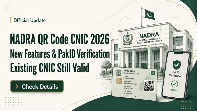 NADRA QR Code CNIC 2026: New Card Features, Existing CNIC Validity and PakID Verification