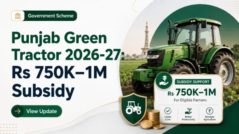 Punjab Green Tractor Programme 2026-27: 19,500 Tractors, Rs 750,000–1 Million Subsidy