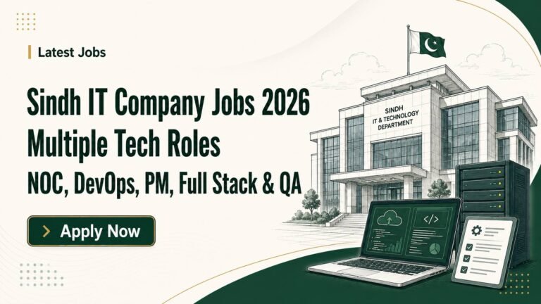 Sindh IT Company Jobs 2026: NOC, DevOps, Product Manager, Full Stack and Senior QA Roles